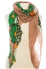 wholesale lightweight graphic flower shawl
