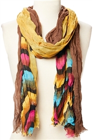 wholesale wavy stripe multicolor scarf