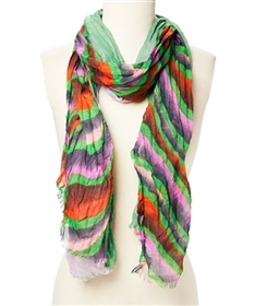 wholesale wavy stripe multicolor scarf