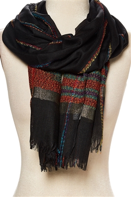wholesale silky scarf  multicolor thread