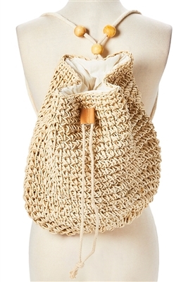 bulk straw backpacks - wholesale festival boho straw bags - cheap bulk straw bags