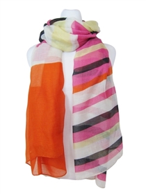 wholesale colorblock striped scarf