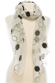 wholesale circles and polka dots scarf