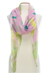 wholesale scarves summer butterfly print scarf