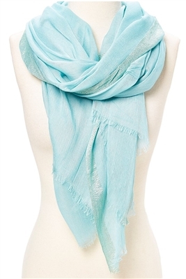 wholesale metallic edge scarf