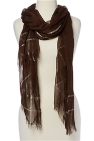 wholesale soft viscose scarf w/ metallic outline