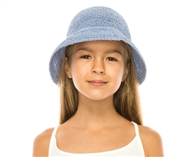 wholesale kids toyo straw crochet bucket hats wholesale