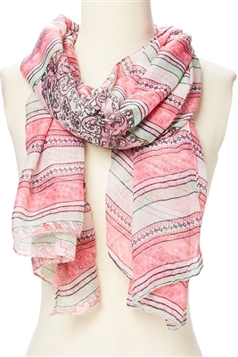 wholesale pink stripes print scarves los angeles usa