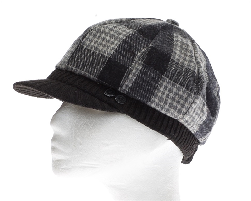 plaid cabbie hat