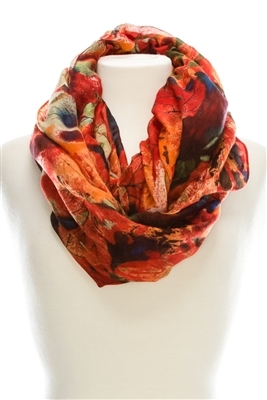 wholesale colorful foliage infinity scarf