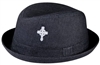 wholesale black fedora hats cross