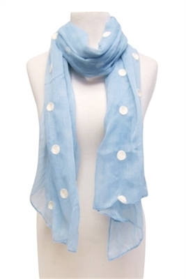 wholesale SCARF WITH POLKA DOT EMBROIDERY