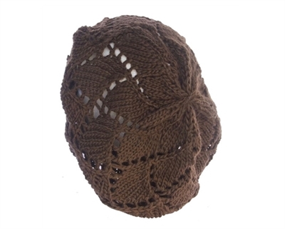 wholesale thick knit patterned beret