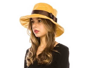 wholesale womens bucket hats - vegan faux suede hats