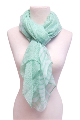 wholesale summer scarves spots and stripes scarf