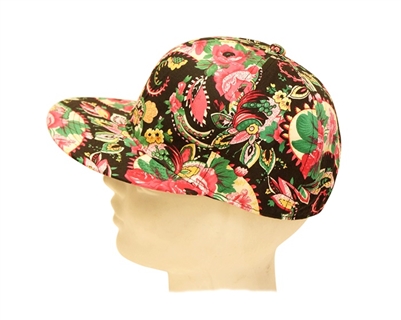 wholesale womens snapback hat flowers beach cap