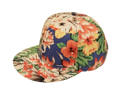 wholesale womens snapback hat island flowers beach cap