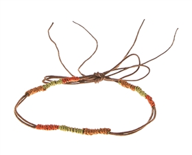 HB-1344 Hat Band - Earth Tone String Beads