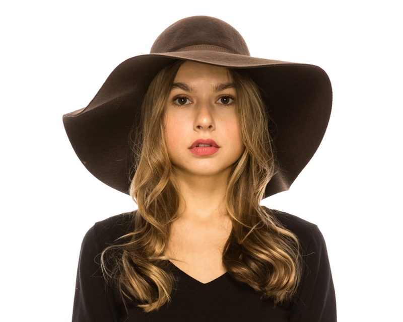 Wholesale Floppy Hats - Wide Brim Felt Hat for Women