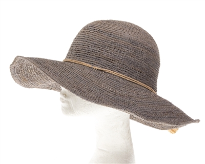 Wholesale Raffia Straw Hats - Fine Crochet Tassel Sun Hat