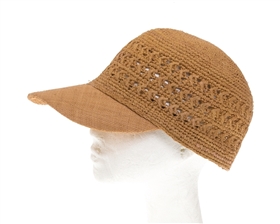 fashion baseball hats wholesale - raffia straw womens baseball caps speckled colors
