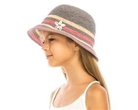 wholesale raffia straw kids hats
