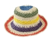wholesale multicolor crochet bucket hats - boho rainbow hats wholesale