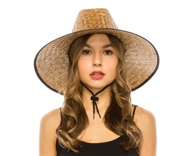 wholesale lifeguard hats rush straw womens mens upf hat