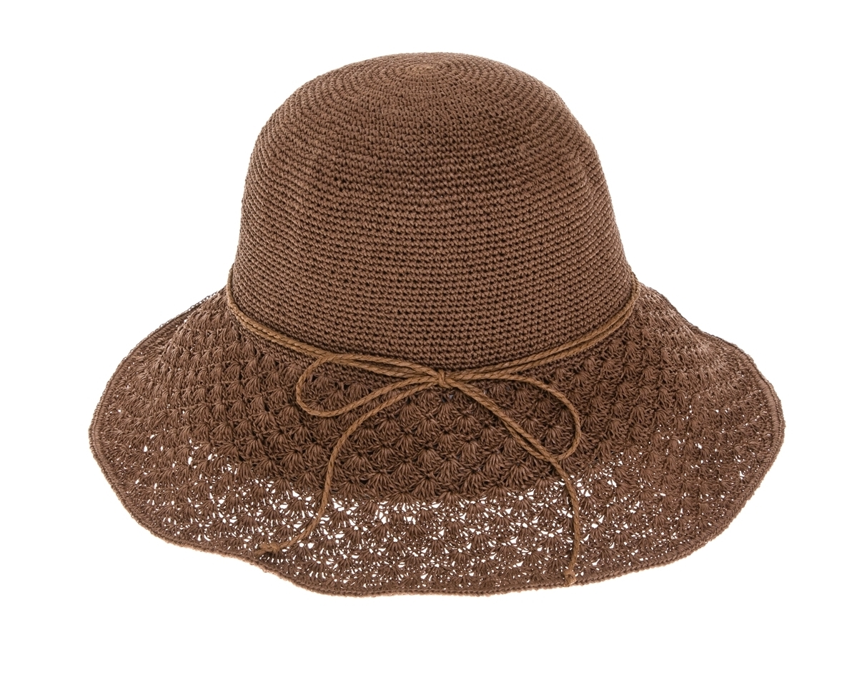 Wholesale Ladies Summer Hats - Patterned Fine Crochet Straw Hats Wholesale