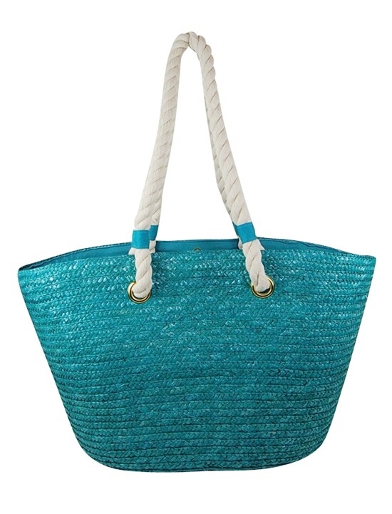 Wholesale Beach Bags - Large Straw Beach Totes w/ Lush Rope Handles
