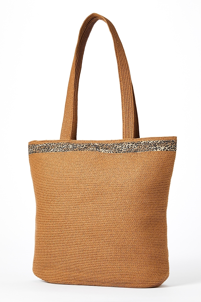 lined straw tote bag