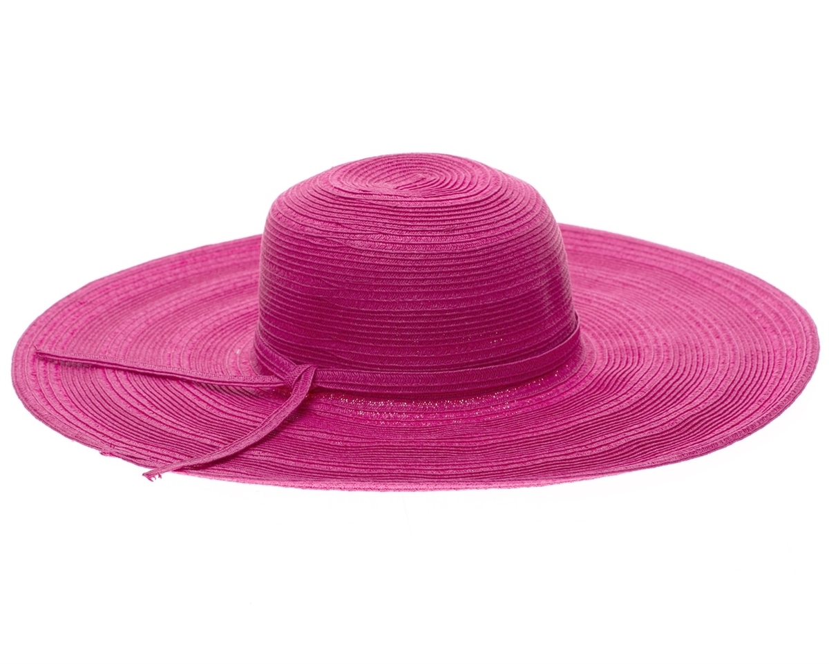 Wholesale Extra Wide Brim Sun Hats - 6 inch brim straw hats