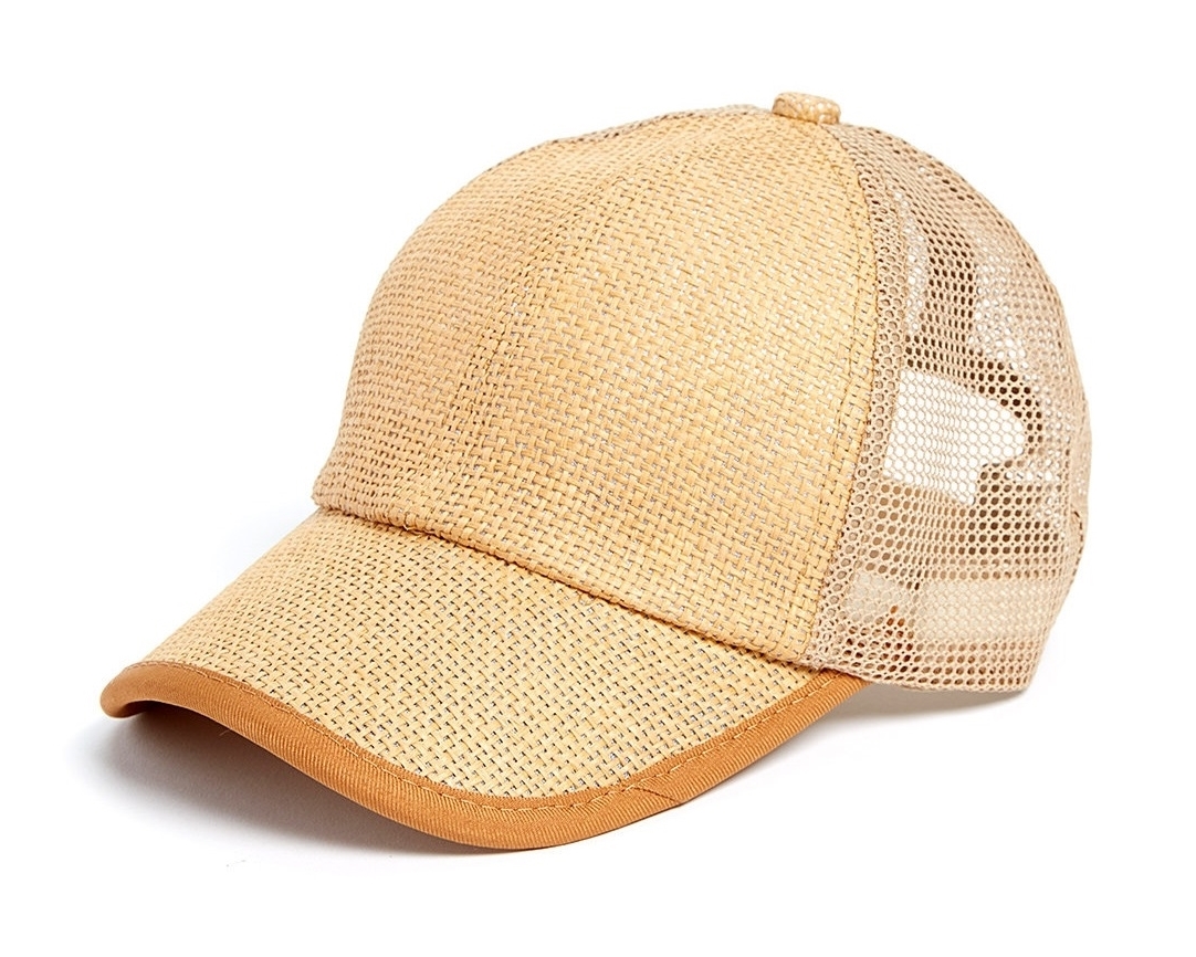 Wholesale Womens Straw Baseball Hat and Trucker Caps for Ladies