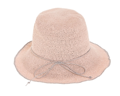 Wholesale Ladies Summer Hats - Patterned Fine Crochet Straw Hats Wholesale